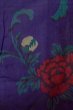 Photo3: P0120F Antique Japanese kimono Dark Purple HAORI short jacket for women / Silk. Peony (Grade C) (3)
