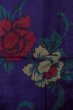 Photo4: P0120F Antique Japanese kimono Dark Purple HAORI short jacket for women / Silk. Peony (Grade C) (4)