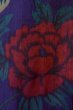 Photo5: P0120F Antique Japanese kimono Dark Purple HAORI short jacket for women / Silk. Peony (Grade C) (5)