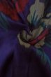 Photo12: P0120F Antique Japanese kimono Dark Purple HAORI short jacket for women / Silk. Peony (Grade C) (12)