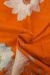 Photo11: P0120I Antique Japanese kimono Vivid Orange HAORI short jacket for women / Silk. Flower (Grade B) (11)
