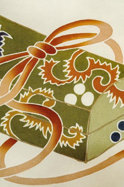 Photo9: P0123A Vintage Japanese kimono Black Kimono for Boys for men / Silk. Pine tree/branch/needle, Set with P0123B (Grade B) (9)