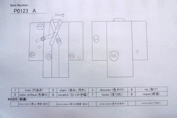 Photo15: P0123A Vintage Japanese kimono Black Kimono for Boys for men / Silk. Pine tree/branch/needle, Set with P0123B (Grade B) (15)