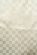 Photo4: P0123B Vintage Japanese kimono Shiny White Juban for Boys for men / Silk. Plaid Checks, Set with P0123A (Grade D) (4)