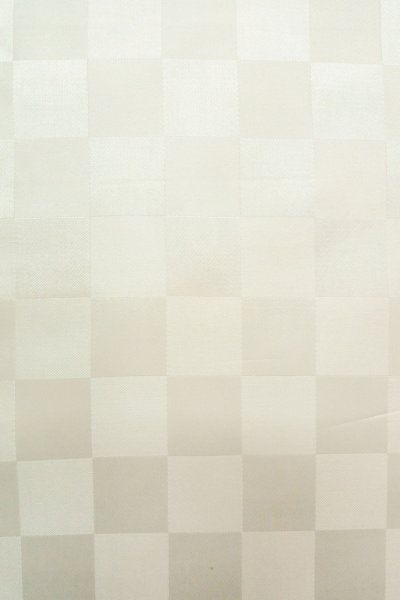 Photo5: P0123B Vintage Japanese kimono Shiny White Juban for Boys for men / Silk. Plaid Checks, Set with P0123A (Grade D) (5)