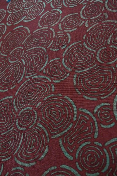 Photo9: P0123C Antique Japanese kimono Reddish Purple HAORI short jacket for women / Silk. UME plum bloom (Grade D) (9)