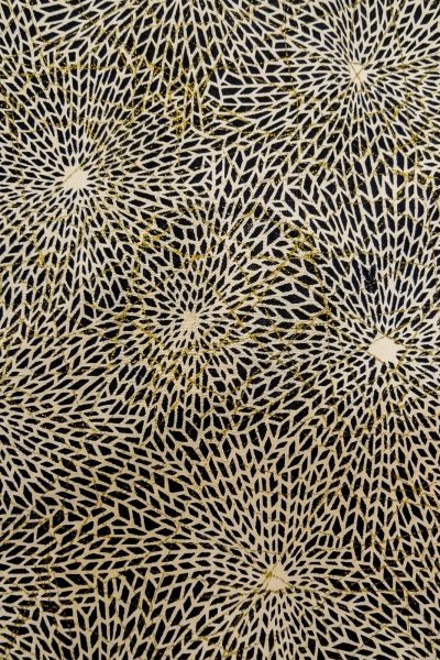 Photo5: P0123D Vintage Japanese kimono Black HAORI short jacket for women / Silk. Flower (Grade A) (5)