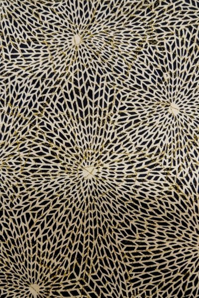 Photo6: P0123D Vintage Japanese kimono Black HAORI short jacket for women / Silk. Flower (Grade A) (6)