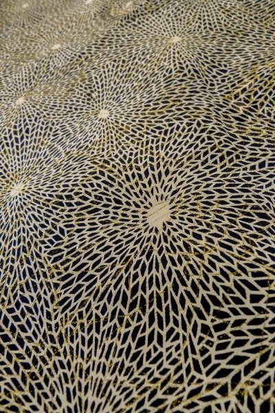 Photo10: P0123D Vintage Japanese kimono Black HAORI short jacket for women / Silk. Flower (Grade A) (10)