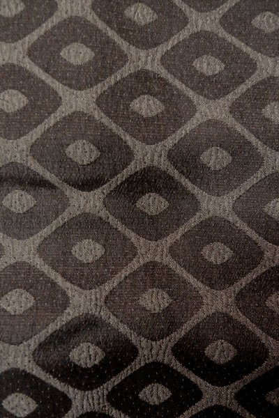 Photo7: P0123F Vintage Japanese kimono Grayish Pale Purple HAORI short jacket for women / Silk. Lozenges (Grade C) (7)