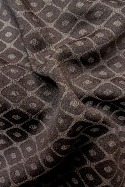 Photo11: P0123F Vintage Japanese kimono Grayish Pale Purple HAORI short jacket for women / Silk. Lozenges (Grade C) (11)