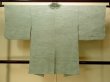 Photo2: P0123H Vintage Japanese kimono Pale Grayish Teal HAORI short jacket for women / Silk. Line (Grade C) (2)
