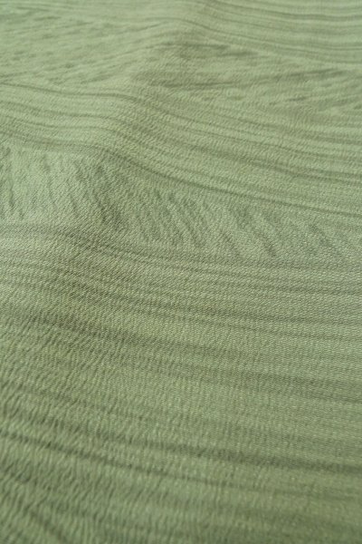 Photo8: P0123H Vintage Japanese kimono Pale Grayish Teal HAORI short jacket for women / Silk. Line (Grade C) (8)