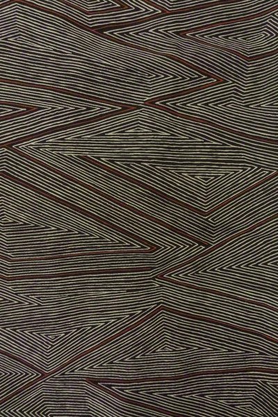 Photo4: P0123I Vintage Japanese kimono Black HAORI short jacket for women / Silk. Triangle (Grade B) (4)