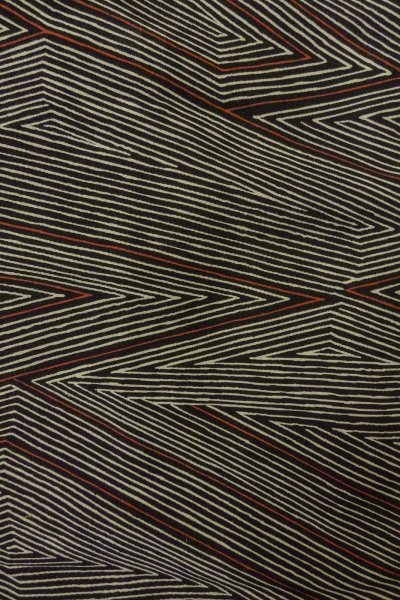 Photo5: P0123I Vintage Japanese kimono Black HAORI short jacket for women / Silk. Triangle (Grade B) (5)