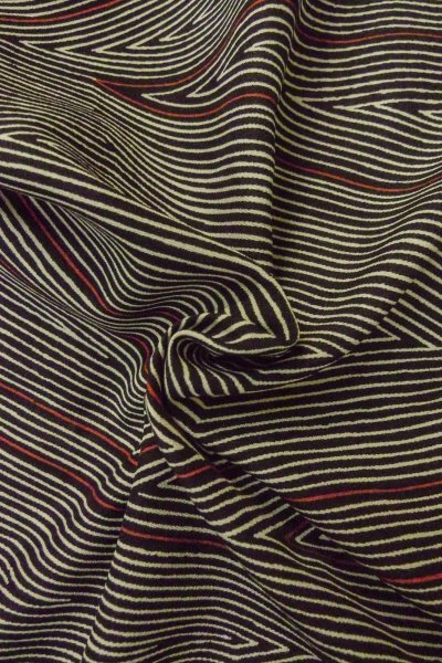 Photo11: P0123I Vintage Japanese kimono Black HAORI short jacket for women / Silk. Triangle (Grade B) (11)