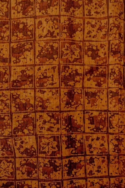 Photo4: Mint P0123J Vintage Japanese kimono Dark Orange HAORI short jacket for women / Silk. MOMIJI maple leaf (Grade A) (4)