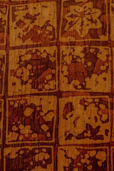 Photo6: Mint P0123J Vintage Japanese kimono Dark Orange HAORI short jacket for women / Silk. MOMIJI maple leaf (Grade A) (6)