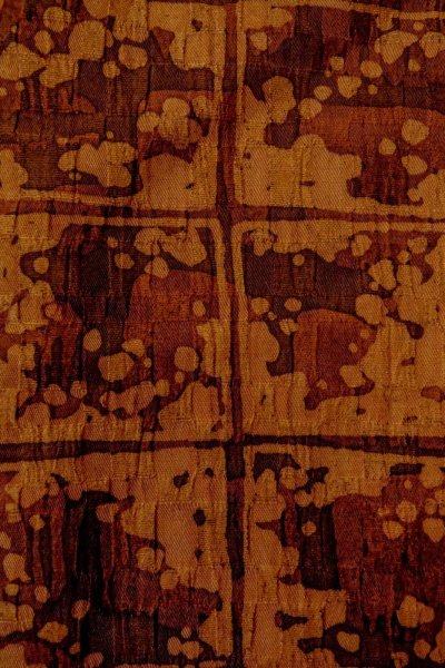 Photo7: Mint P0123J Vintage Japanese kimono Dark Orange HAORI short jacket for women / Silk. MOMIJI maple leaf (Grade A) (7)