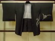 Photo1: Mint P0123K Vintage Japanese kimono Black HAORI short jacket for women / Silk. Flower (Grade A) (1)