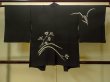 Photo2: Mint P0123K Vintage Japanese kimono Black HAORI short jacket for women / Silk. Flower (Grade A) (2)