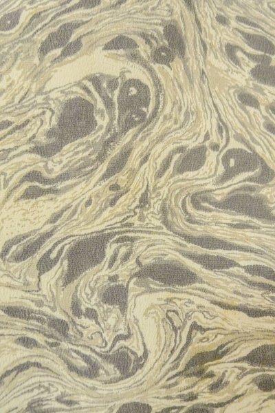 Photo7: P0123M Vintage Japanese kimono Gray HAORI short jacket for women / Silk. MOMIJI maple leaf (Grade C) (7)