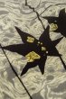 Photo8: P0123M Vintage Japanese kimono Gray HAORI short jacket for women / Silk. MOMIJI maple leaf (Grade C) (8)