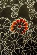 Photo5: P0123N Vintage Japanese kimono Black HAORI short jacket for women / Silk. Chrysanthemum (Grade C) (5)