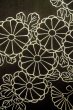 Photo7: P0123N Vintage Japanese kimono Black HAORI short jacket for women / Silk. Chrysanthemum (Grade C) (7)