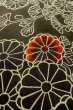 Photo10: P0123N Vintage Japanese kimono Black HAORI short jacket for women / Silk. Chrysanthemum (Grade C) (10)