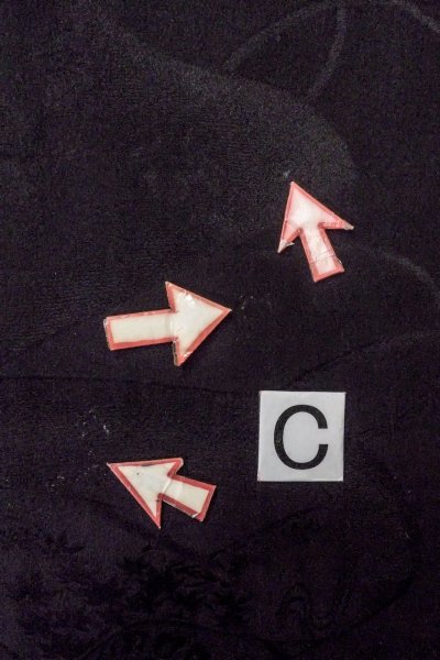 Photo17: P0123O Vintage Japanese kimono Black HAORI short jacket for women / Silk., Base woven pattern: mountain, KUMIHIMO rope with tassels, Folding fan. (Grade B) (17)