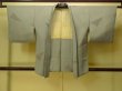 Photo1: P0123P Vintage Japanese kimono Light Bluish Gray HAORI short jacket for women / Silk. (Grade C) (1)