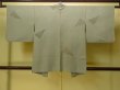 Photo2: P0123P Vintage Japanese kimono Light Bluish Gray HAORI short jacket for women / Silk. (Grade C) (2)