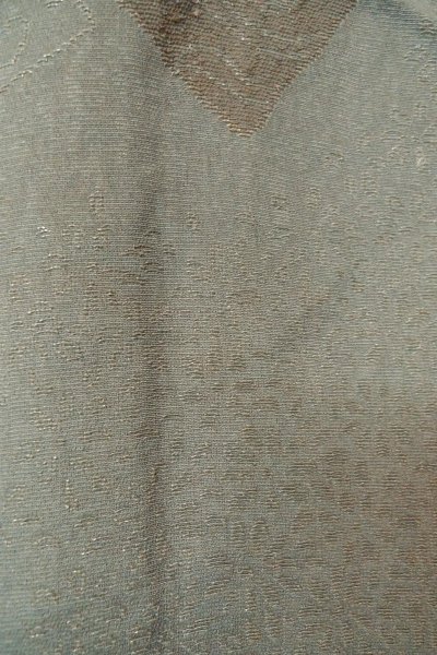 Photo8: P0123P Vintage Japanese kimono Light Bluish Gray HAORI short jacket for women / Silk. (Grade C) (8)