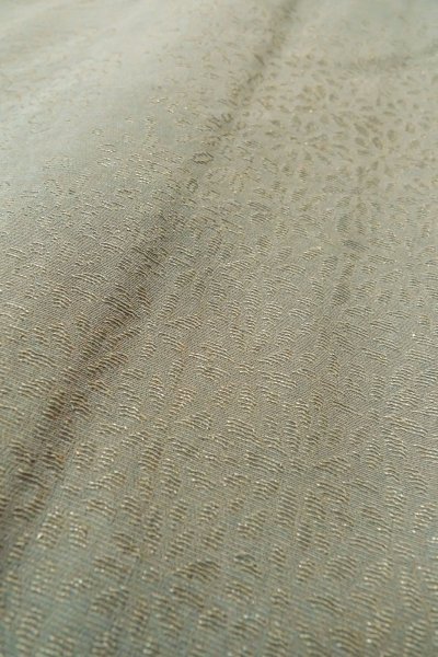 Photo9: P0123P Vintage Japanese kimono Light Bluish Gray HAORI short jacket for women / Silk. (Grade C) (9)