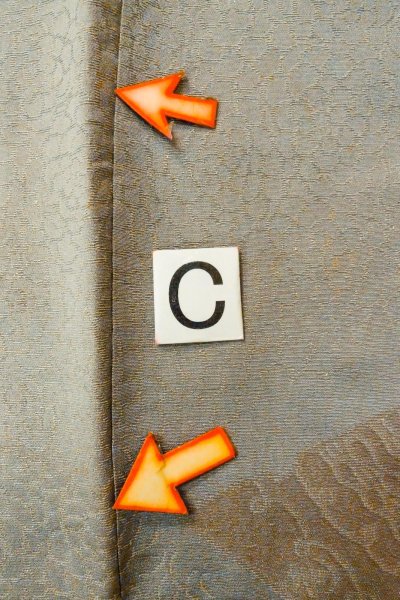 Photo17: P0123P Vintage Japanese kimono Light Bluish Gray HAORI short jacket for women / Silk. (Grade C) (17)