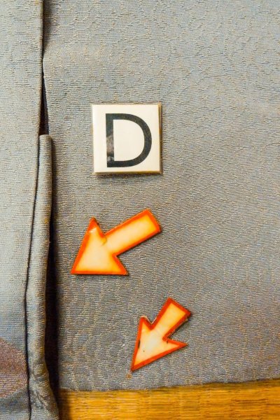 Photo18: P0123P Vintage Japanese kimono Light Bluish Gray HAORI short jacket for women / Silk. (Grade C) (18)