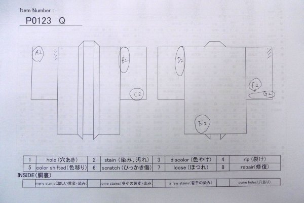 Photo13: P0123Q Vintage Japanese kimono Grayish Light Blue HAORI short jacket for women / Silk. Tall grass (Grade C) (13)