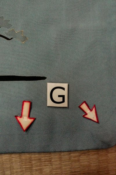 Photo20: P0123Q Vintage Japanese kimono Grayish Light Blue HAORI short jacket for women / Silk. Tall grass (Grade C) (20)