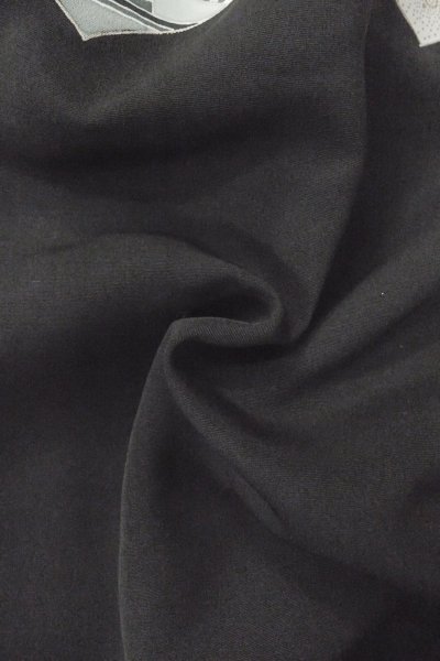 Photo11: P0123R Vintage Japanese kimono Black HAORI short jacket for women / Silk. Haze (Grade B) (11)