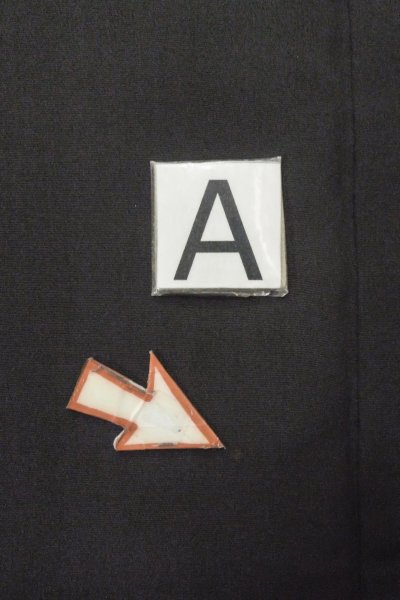 Photo13: P0123R Vintage Japanese kimono Black HAORI short jacket for women / Silk. Haze (Grade B) (13)