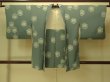 Photo1: P0123S Vintage Japanese kimono Dark Light Blue HAORI short jacket for women / Silk. Flower (Grade C) (1)