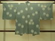 Photo2: P0123S Vintage Japanese kimono Dark Light Blue HAORI short jacket for women / Silk. Flower (Grade C) (2)