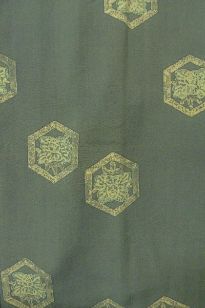 Photo4: P0123S Vintage Japanese kimono Dark Light Blue HAORI short jacket for women / Silk. Flower (Grade C) (4)