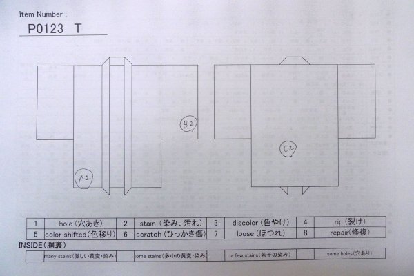 Photo13: P0123T Vintage Japanese kimono Brown HAORI short jacket for women / Silk. Hemp leaf (Grade B) (13)