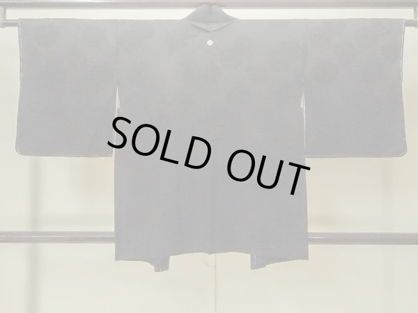 Photo2: Mint P0123U Vintage Japanese kimono Black HAORI short jacket for women / Silk. (Grade A) (2)
