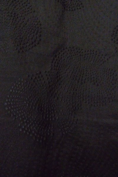 Photo6: Mint P0123U Vintage Japanese kimono Black HAORI short jacket for women / Silk. (Grade A) (6)