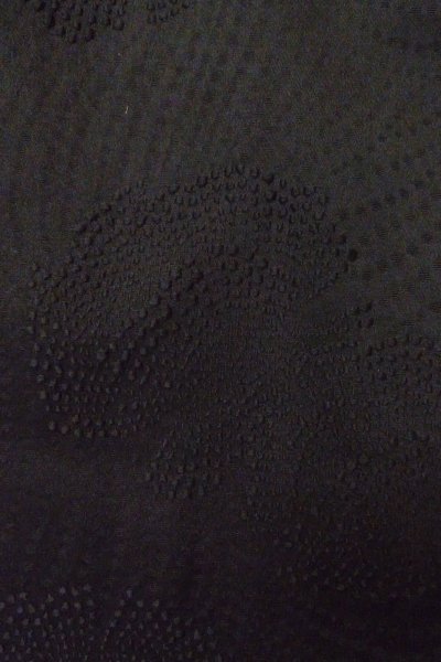 Photo7: Mint P0123U Vintage Japanese kimono Black HAORI short jacket for women / Silk. (Grade A) (7)