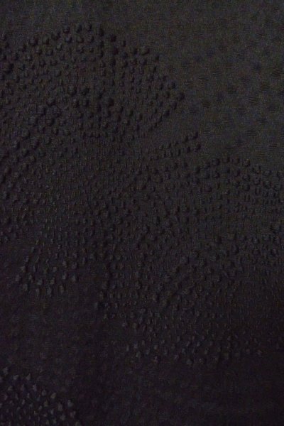 Photo8: Mint P0123U Vintage Japanese kimono Black HAORI short jacket for women / Silk. (Grade A) (8)