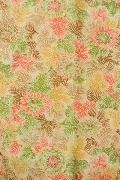 Photo4: Mint P0123V Vintage Japanese kimono Multi Color HAORI short jacket for women / Silk. Flower (Grade A) (4)